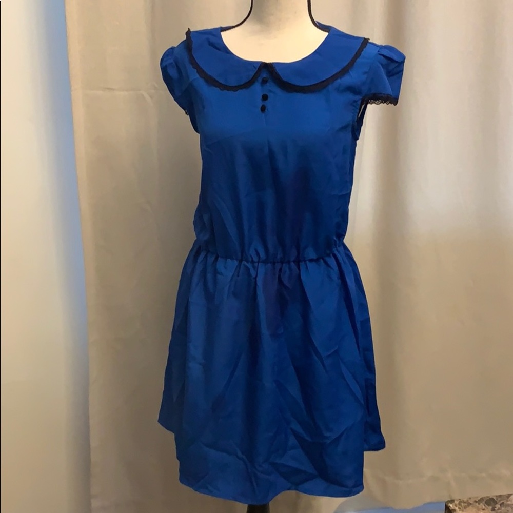 Blue collared dress